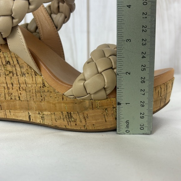 Alter’d State Wedge Sandals Braided Straps Comfort Platform Shoes Tan Size 7.5 - Picture 16 of 16